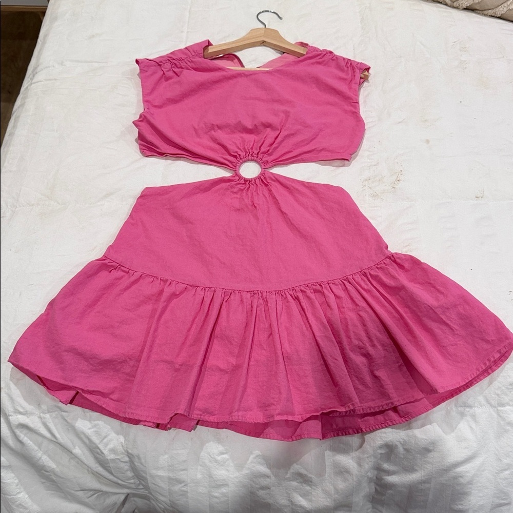 White Fox Boutique Asymmetrical Pink Dress